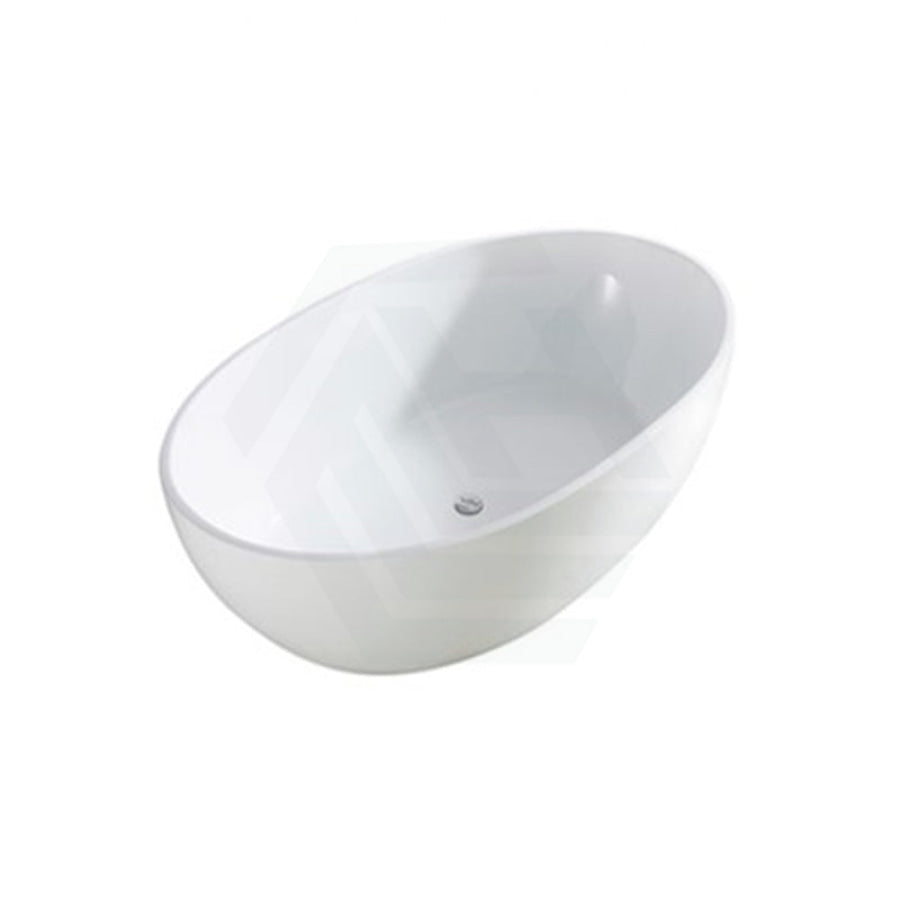 1730X1030X590Mm Lucia Oval Bathtub Freestanding Acrylic Gloss White No Overflow