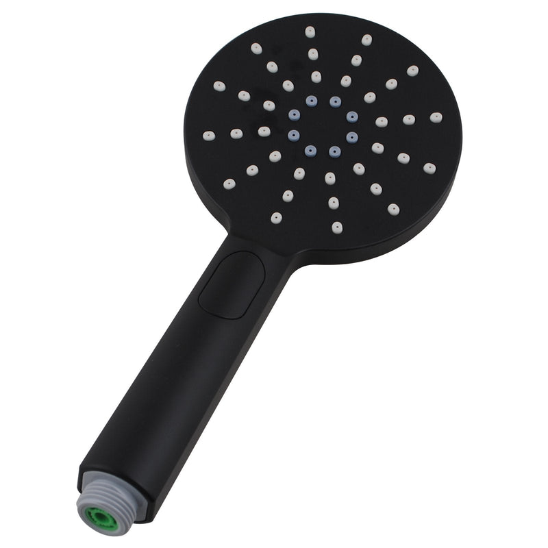 Round Black Abs 3 Function Handheld Shower Only Bathroom Products