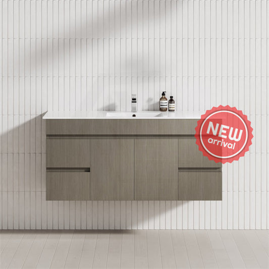 1800Mm 4-Drawer 2-Door Rocco Lini Wall Hung Bathroom Floating Vanity Single/Double Bowls Cabinet