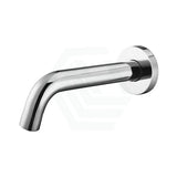 Round Brass Wall Mounted Bath Spout Chrome 195mm