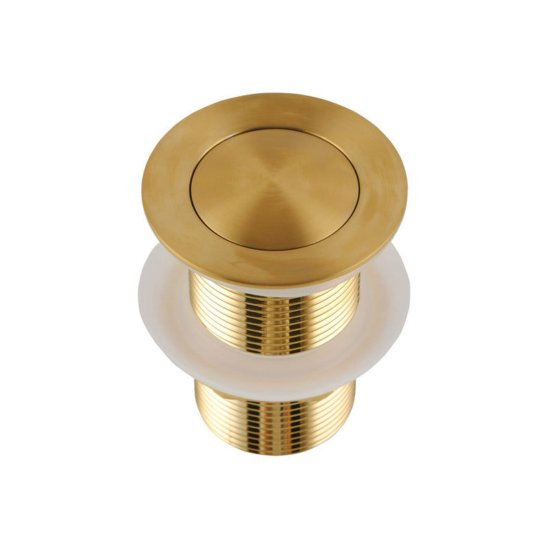 Norico 32/40Mm Brushed Yellow Gold Solid Brass Basin Pop Up Waste No Overflow