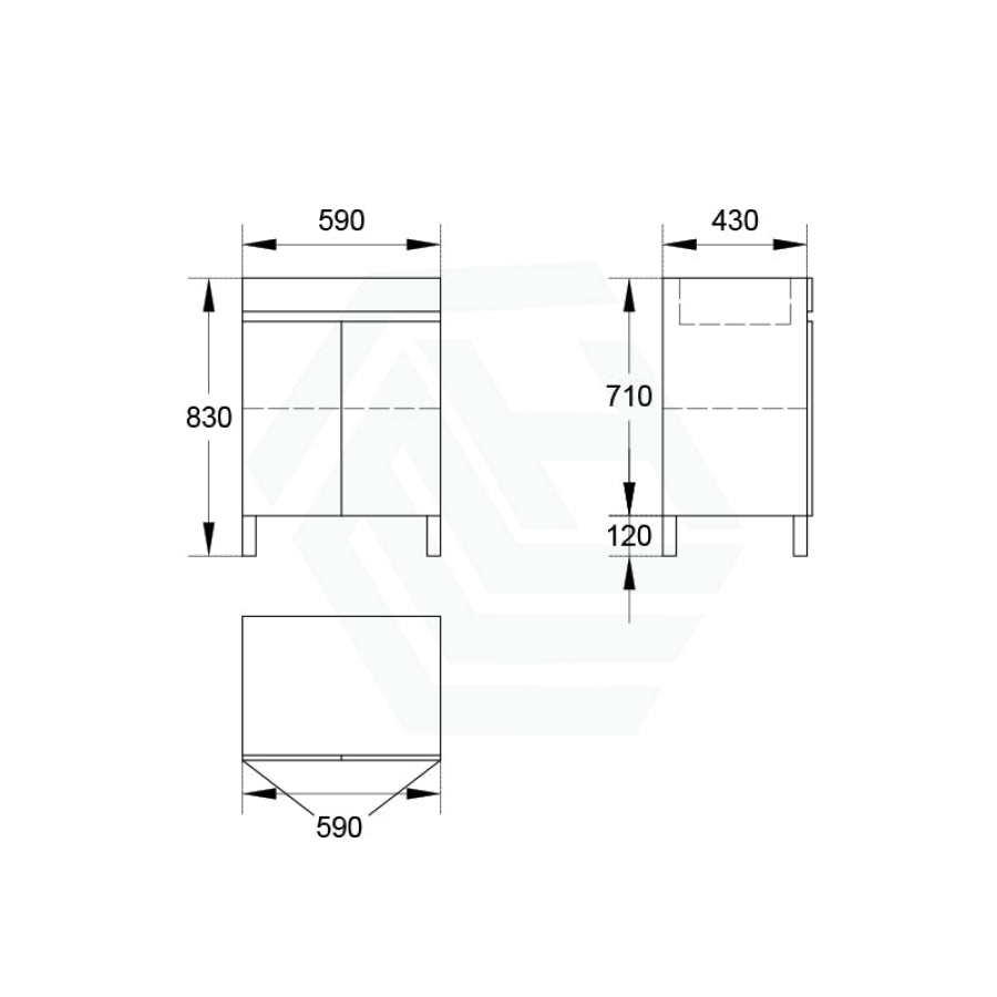 600/750/900Mm 2-Door Freestanding Bathroom Vanity With Legs Multi-Colour Cabinet Only 600Mm Vanities