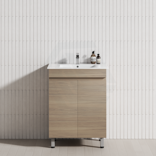 2-Door 600/750/900Mm Narrow Freestanding Bathroom Vanity With Legs Multi-Colour Cabinet Only