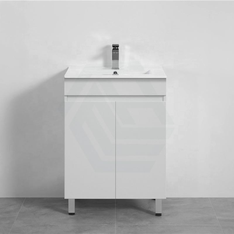 600Mm Narrow Freestanding Bathroom Vanity With Legs 2-Door Multi-Colour Cabinet Only Vanities