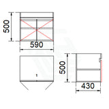 2-Door Wall Hung Bathroom Floating Vanity Single Bowl Multi-Colour Cabinet Only 600Mm Vanities