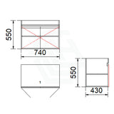 2-Door Wall Hung Bathroom Floating Vanity Single Bowl Multi-Colour Cabinet Only 750Mm Vanities