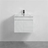 2-Door Wall Hung Bathroom Floating Vanity Single Bowl Multi-Colour Cabinet Only Vanities