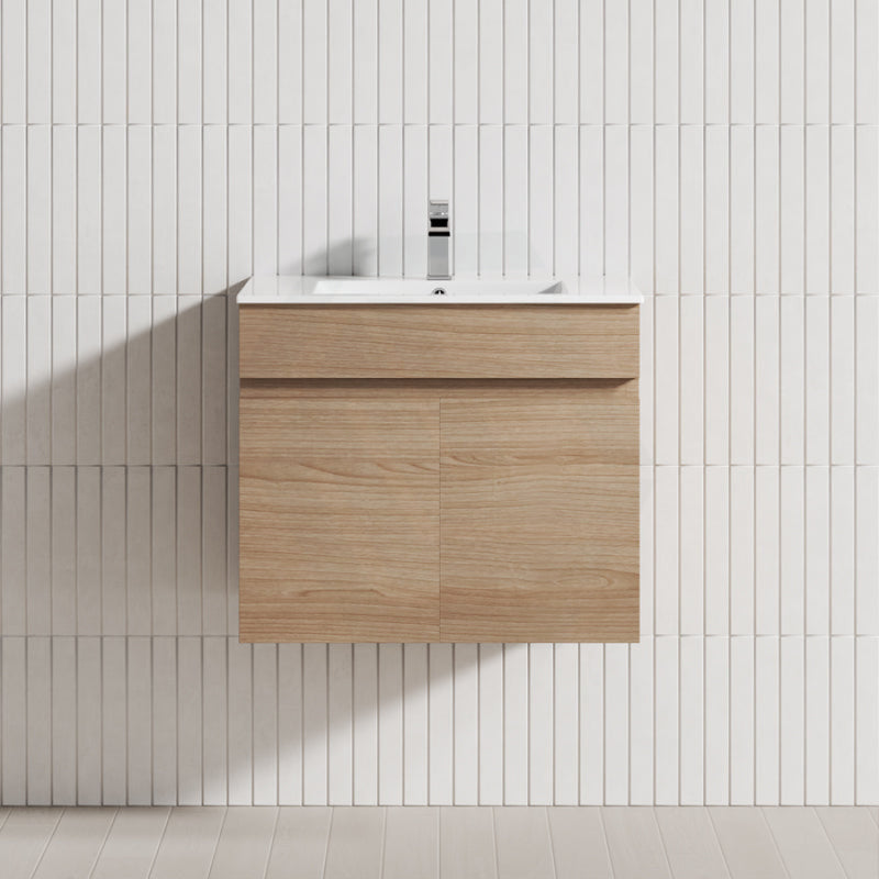 2-Door 600/750/900Mm Wall Hung Bathroom Floating Vanity Single Bowl Multi-Colour Cabinet Only