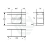 2-Door 2-Mid-Drawer 1200/1500/1800Mm Freestanding Bathroom Vanity Kickboard Single/Double