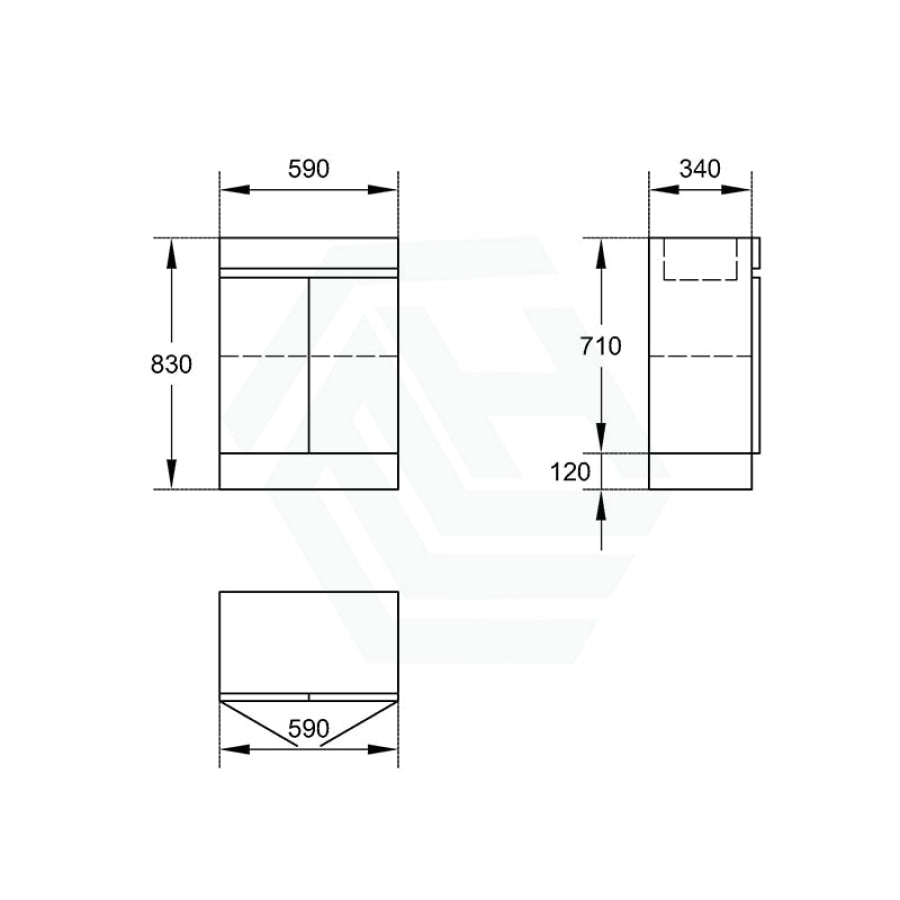 600Mm Narrow Freestanding Bathroom Vanity With Kickboard 2-Door Multi-Colour Cabinet Only Vanities