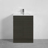 600Mm Narrow Freestanding Bathroom Vanity With Kickboard 2-Door Multi-Colour Cabinet Only Vanities