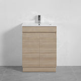 600Mm Narrow Freestanding Bathroom Vanity With Kickboard 2-Door Multi-Colour Cabinet Only Vanities