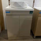 600Mm Narrow Freestanding Bathroom Vanity With Kickboard 2-Door Multi-Colour Cabinet Only Vanities