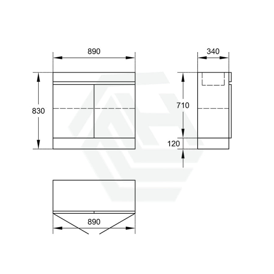 Narrow 2-Door Freestanding Bathroom Vanity With Kickboard 600/750/900Mm Multi-Colour Cabinet Only