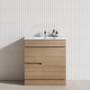 2-Drawer 1-Door 750/900/1200Mm Freestanding Bathroom Vanity Kickboard Single Multi-Colour Cabinet