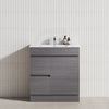 2-Drawer 1-Door Narrow 750Mm Freestanding Bathroom Vanity Kickboard Multi-Colour Cabinet Only