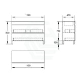 600/750/900/1200Mm 2-Drawer Freestanding Bathroom Vanity With Legs Multi-Colour Cabinet Only