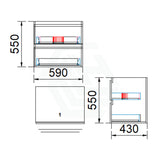 2-Drawer Wall Hung Bathroom Floating Vanity Single Bowl Multi-Colour Cabinet Only 600Mm Vanities