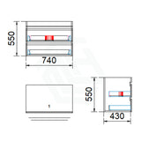 2-Drawer Wall Hung Bathroom Floating Vanity Single Bowl Multi-Colour Cabinet Only 750Mm Vanities