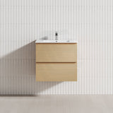 2-Drawer 600/750/900/1200Mm Wall Hung Bathroom Floating Vanity Single Bowl Multi-Colour Cabinet Only