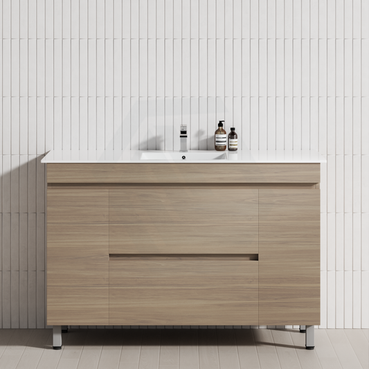 2-Drawer 2-Door 1200/1500/1800Mm Bathroom Freestanding Leg Vanity Single/Double Multi-Colour Cabinet