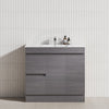 2-Drawer 2-Door Narrow 900Mm Freestanding Bathroom Vanity Kickboard Multi-Colour Cabinet Only