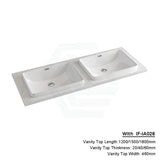 20/40/60Mm Dolce Tree Stone Top Calacatta Quartz With Inset Basin 600-1800Mm 1200X460Mm Double Bowls