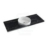 20/40/60Mm Gloss Black Swan Stone Top Calacatta Quartz With Inset Basin 600-1800Mm Vanity Tops