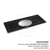 20/40/60Mm Gloss Black Swan Stone Top Calacatta Quartz With Undermount Basin 1200X460Mm Single Bowl