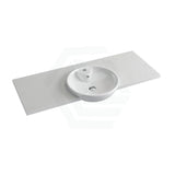 20/40/60Mm Gloss White Canvas Stone Top Calacatta Quartz With Semi-Recessed Basin Vanity Tops