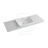 20/40/60Mm Gloss White Canvas Stone Top Quartz With Inset Basin Vanity Tops