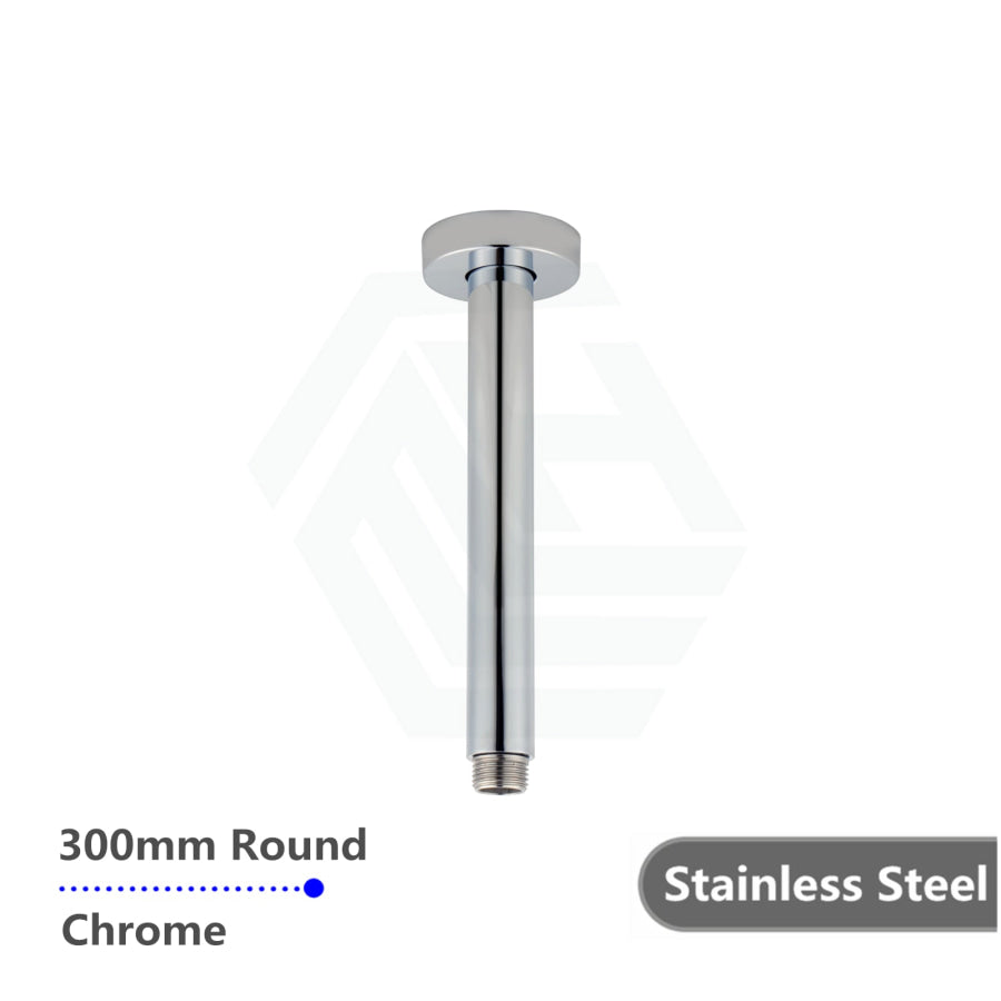 200/300/400/600Mm Round Ceiling Shower Arm Chrome 300Mm