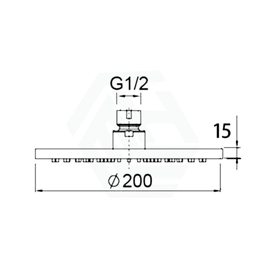 200Mm 8 Inch Abs Round Chrome Rainfall Shower Head