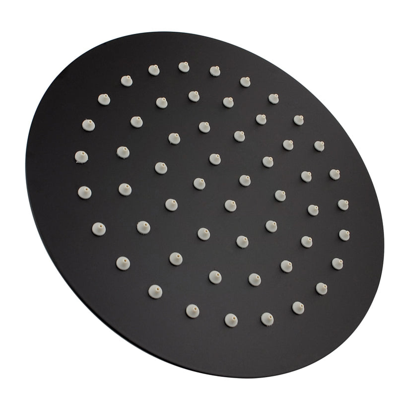 200Mm 8 Inch Stainless Steel 304 Black Super-Slim Round Rainfall Shower Head