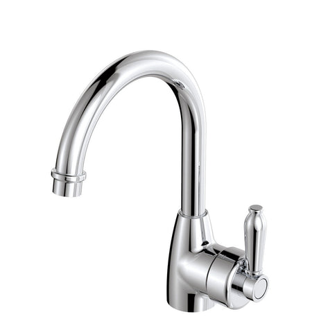 Eleanor Gooseneck Basin Mixer, Chrome / Chrome