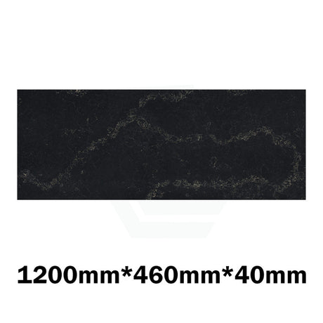 20Mm/40Mm Thick Gloss Black Swan Stone Top For Above Counter Basins 450-1800Mm 1200Mm X 460Mm / 40Mm