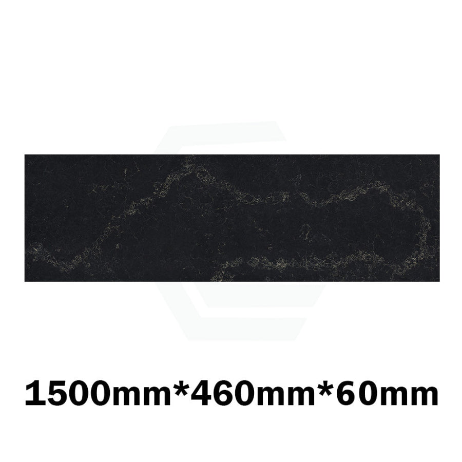 20Mm/40Mm/60Mm Thick Gloss Black Swan Stone Top For Above Counter Basins 450-1800Mm 1500Mm X 460Mm /