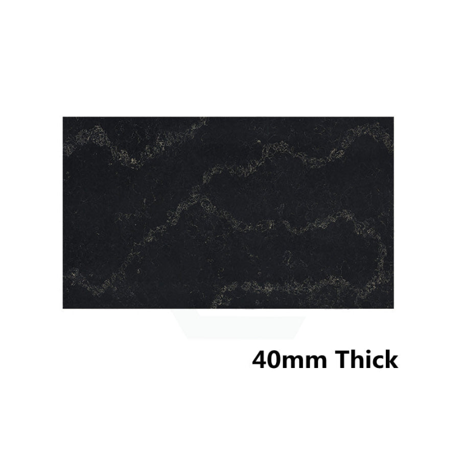 20Mm/40Mm Thick Gloss Black Swan Stone Top For Above Counter Basins 450-1800Mm Vanity Tops