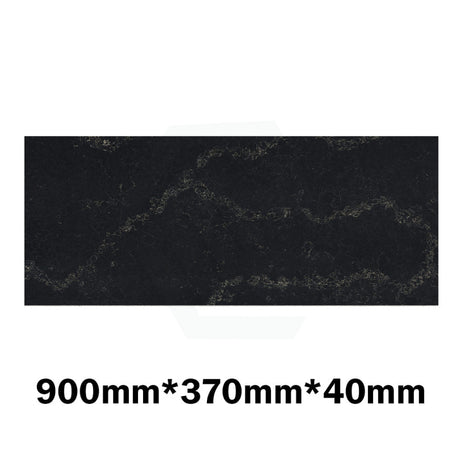 20Mm/40Mm Thick Gloss Black Swan Stone Top For Above Counter Basins 450-1800Mm 900Mm X 370Mm / 40Mm