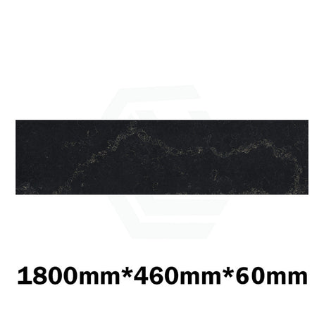 20Mm/40Mm/60Mm Thick Gloss Black Swan Stone Top For Above Counter Basins 450-1800Mm 1800Mm X 460Mm /