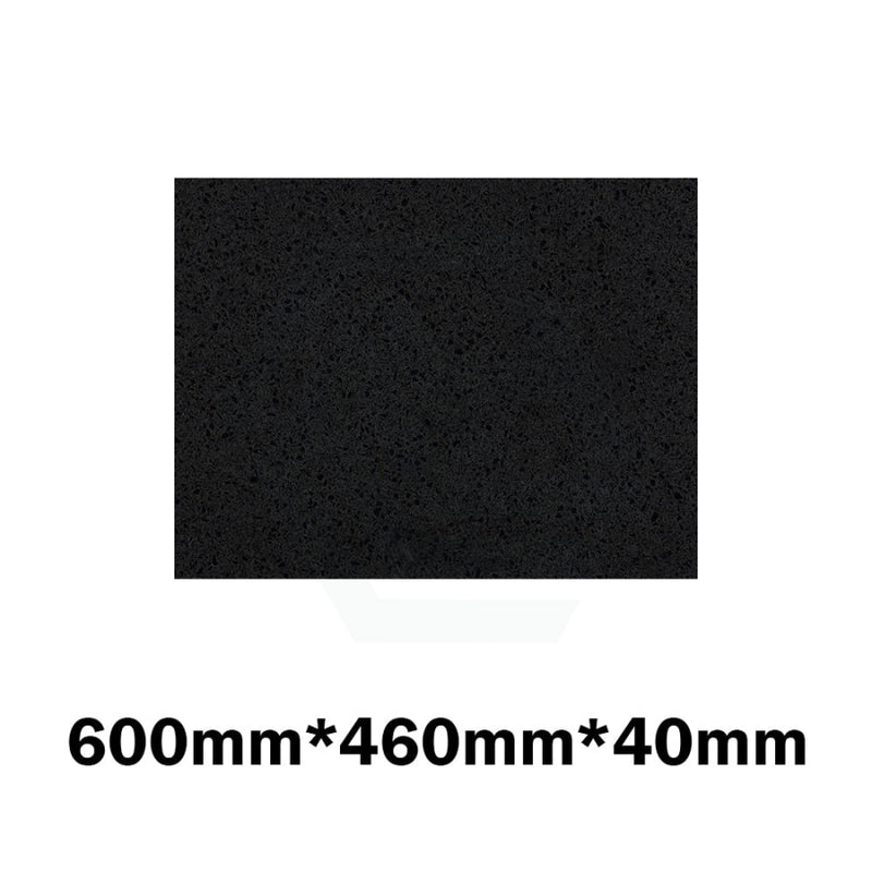 20Mm/40Mm Thick Gloss Ink Black Stone Top For Above Counter Basins 450-1800Mm Vanity Tops