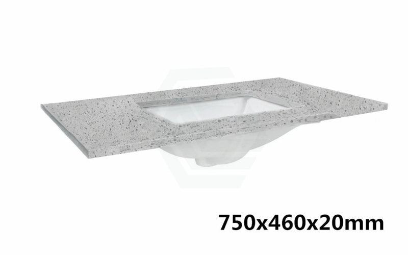 20Mm Thick Grey With Speckles Stone Top Single/double Undermount Basins 600 750 900 1200 1500Mm