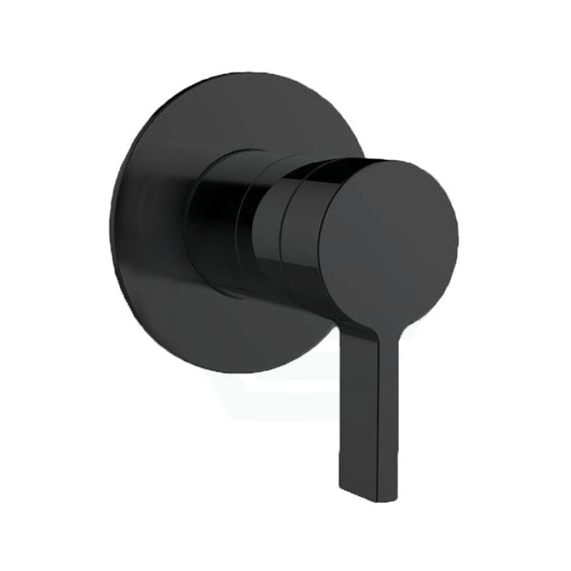 Kohler Components Matt Black Round Plate Shower/Bath Mixer Thin Trim Only - Lever Handle Wall Dress