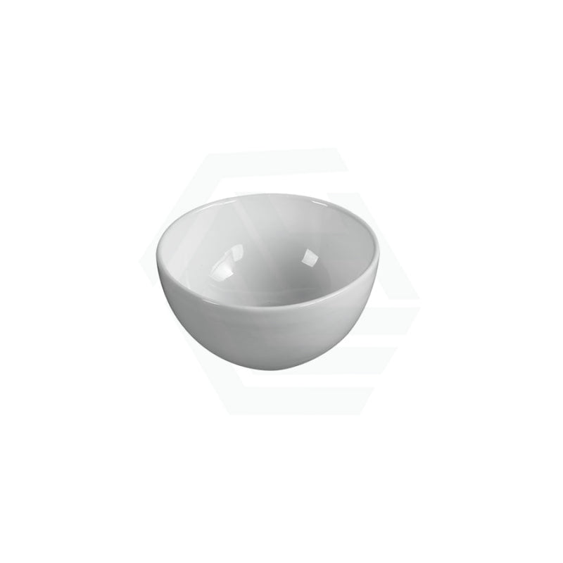 215X215X110Mm Above Counter Ceramic Basin Gloss White Round Shape For Bathroom