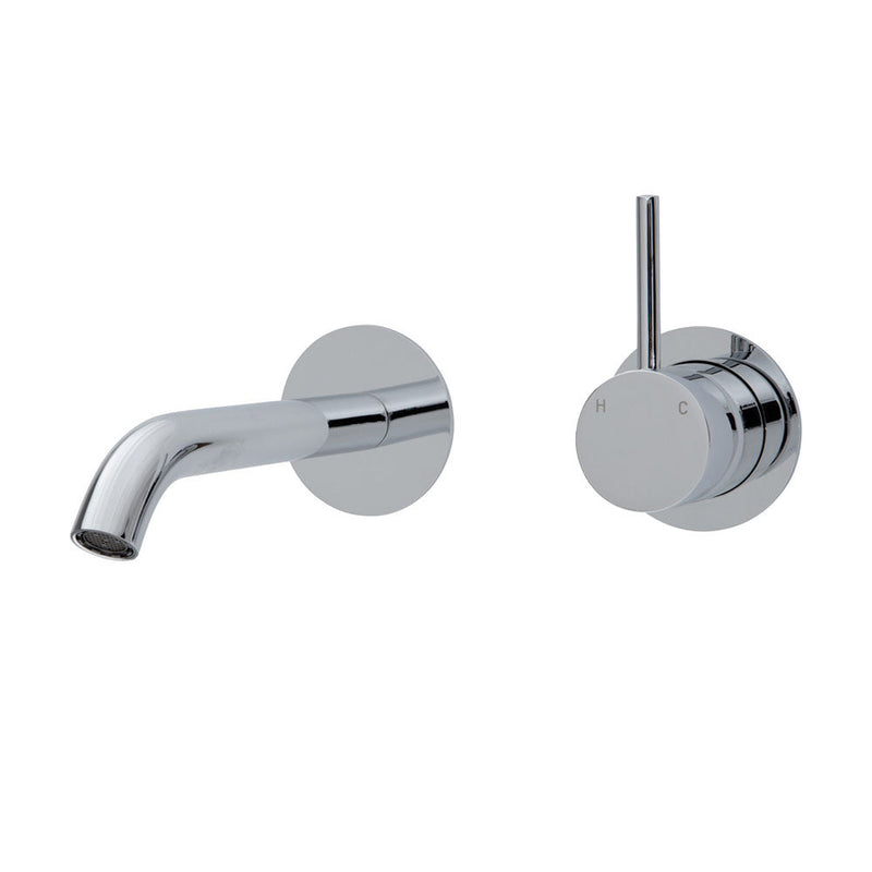 Fienza Kaya Chrome Up Wall Basin/Bath Mixer Set