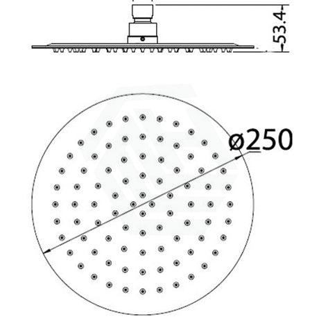 250Mm 10 Inch Chrome Round Rainfall Shower Head Stainless Steel 304 Heads