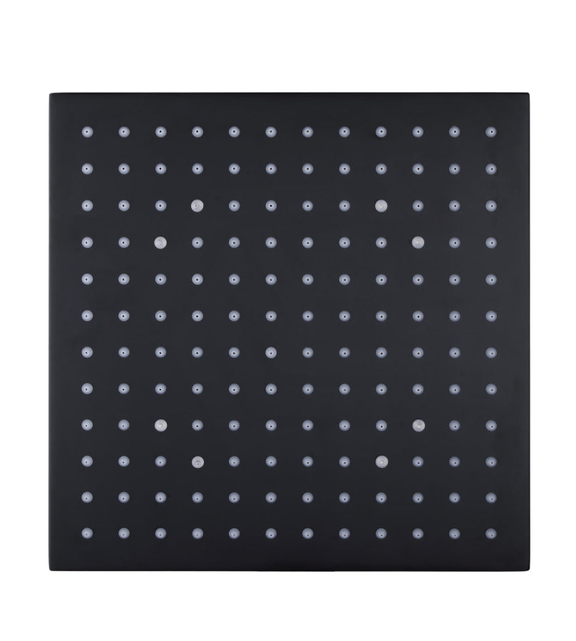 250Mm 10 Inch Solid Brass Matt Black Squareled Rainfall Shower Head