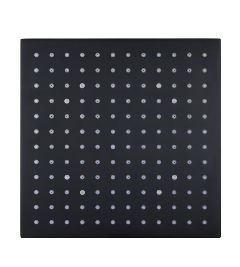 250Mm 10 Inch Solid Brass Matt Black Squareled Rainfall Shower Head