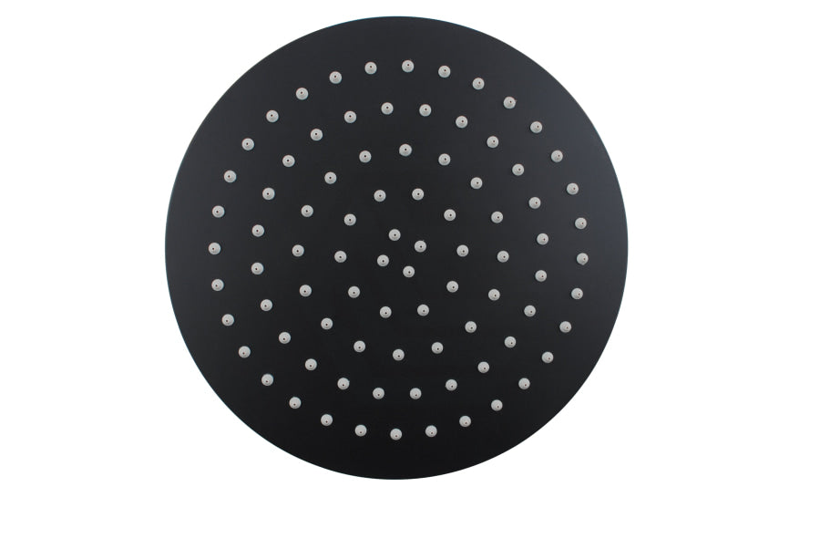 250Mm 10 Inch Stainless Steel 304 Black Super-Slim Round Rainfall Shower Head