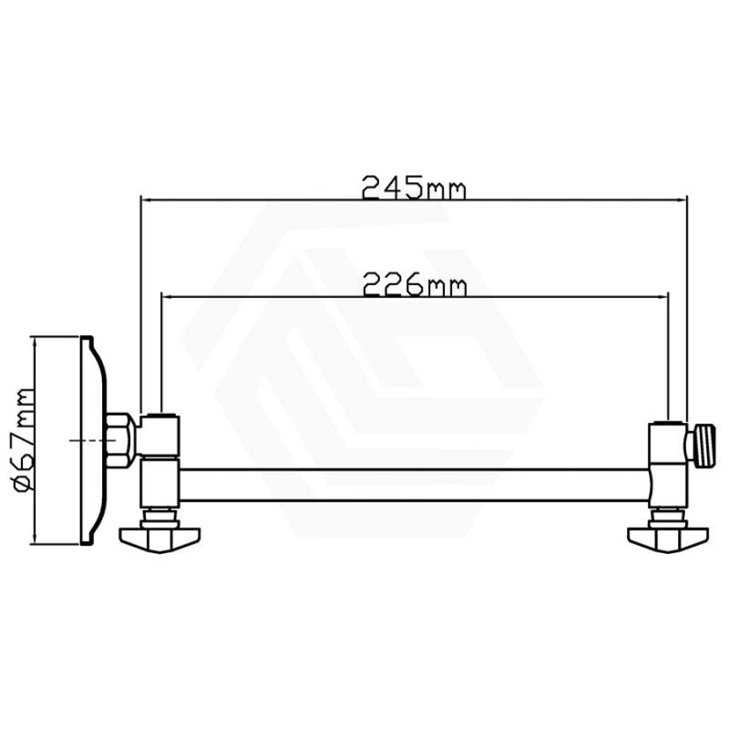 250Mm All Direction Wall Mounted Shower Arm Chrome Arms